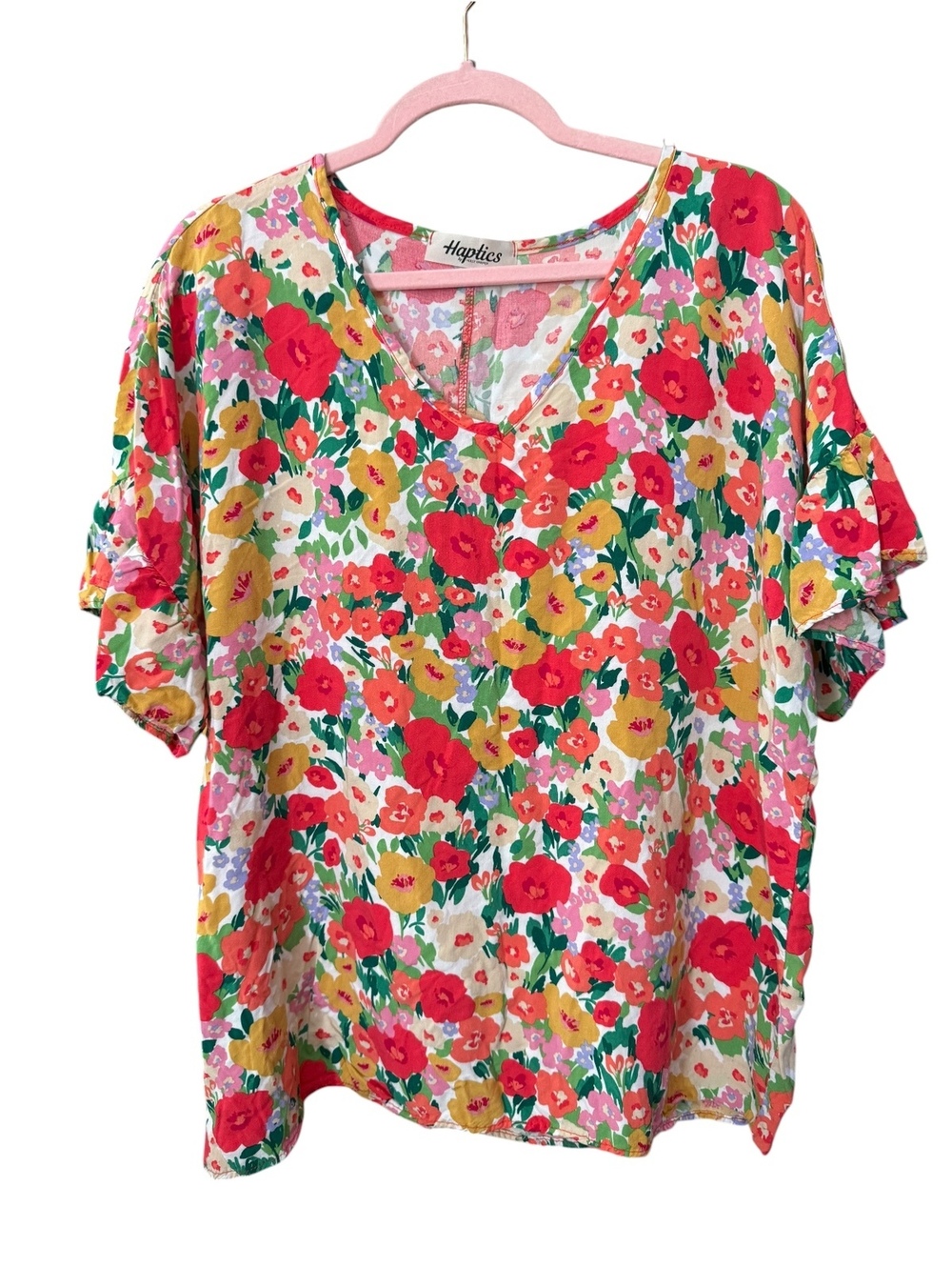 Haptics Floral Challis Top 2X